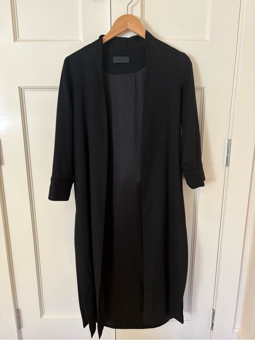 Women's Black Longline Open Blazer Jacket